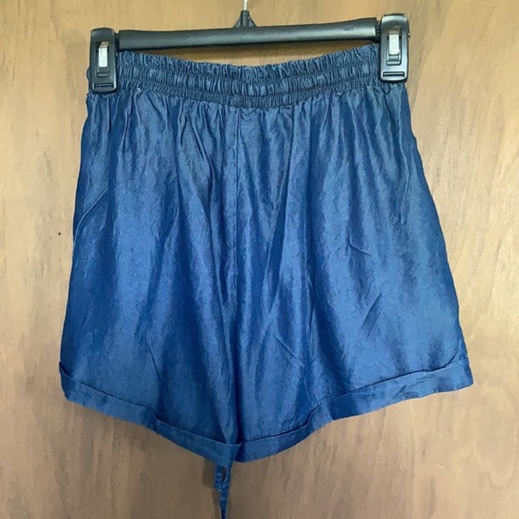 short tencel pull on elastic waist short with pockets casual size M - Picture 14 of 17